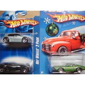 Hot Wheels Holiday Hot Rods Issue Series Olds 442 W-30 #5/8 & The Exclusive Golf GTi - Covelight 2 Pack {3 Pieces} Scale 1/64 Collector