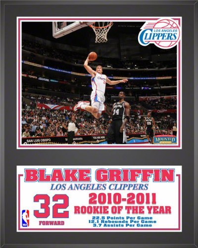 Blake Griffin 2010-2011 NBA Rookie of the Year Sublimated 12x15 Plaque | Details: Los Angeles Clippers