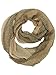 Beige Dual Layered Infinity Scarf With Sequins