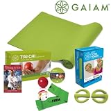 Gaiam Deluxe Pilates Set With Premium Exercise Mat, Resistance Bands, Toning Weights and Free Tai Chi Starter Set