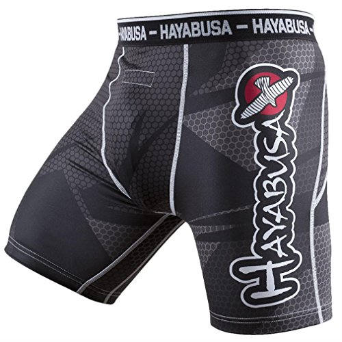 Hayabusa Men's Metaru 47 Silver Compression Shorts