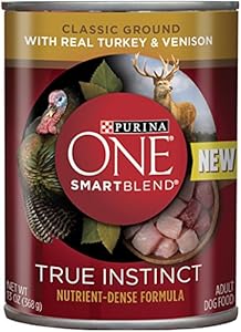 Purina ONE SmartBlend Wet Dog Food, Classic, Real Turkey & Venison, 13-Ounce Can, Pack of 12 Purina ONE SmartBlend Wet Dog Food, Classic, Real Turkey & Venison, 13-Ounce Can, Pack of 12