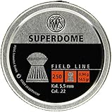 Umarex RWS Superdome 2317379 Field Line 14.5 Grain Air Gun Pellets, 0.22 Caliber, Silver