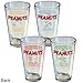 ICUP Peanuts Holiday Stamp Pint Glass (4 Pack), Clear