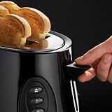 picture of Russell Hobbs 18026 2-Slice Stylis Black Compact Toaster Classic Design