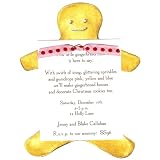 Gingerbread Man Die-cut Card, Pack of 10