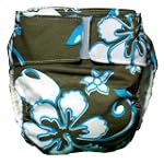 CuteyBaby All in One Modern Cloth Diaper, Olive Hawaii