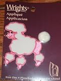 White/pink Poodle Dog Iron on Appliques