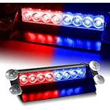 Red & Blue Generation 3 LED Law Enforcement Use Strobe Lights For Interior Roof / Dash / Windshield