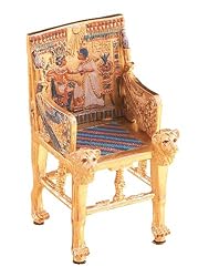 Egyptian Ceremonial Throne Gold Plated Pewter Figurine 6158