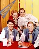 RON HOWARD AS RICHARD  RICHIE  CUNNINGHAM, DON MOST AS RALPH MALPH, ANSON WILLIAMS AS WARREN  POTSIE  WEBER, HENRY WINKLER AS ARTHUR  FONZIE  FONZARELLI FROM HAPPY DAYS - Licensed Photo - Professional Photographic Print - Picture SIZE 10x8 (25x20cm)