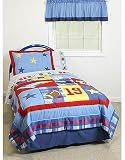 All Sports Comforter Set 4pc Full Football Quilt Shams Bedskirt