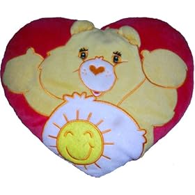 Care Bears, Funshine Bear, Heart Shape Plush Soft Pillow Decorative Toy