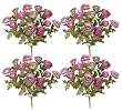 Four Pieces of 18" Artificial Ranunculus Flower Bushes