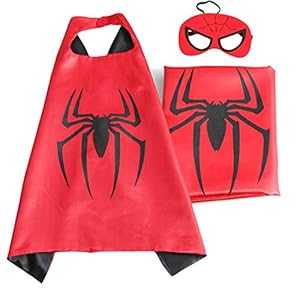 (Spiderman) ROXX Superhero Superman Kids Girl And Boy Cape and Mask Costume for Child