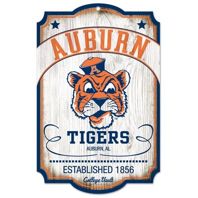 NCAA College Vault Auburn Tigers 11-by-17 Wood Sign at Amazon.com