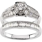 Platinum Diamond Wedding Set - 1.68 Ct.