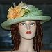 Flapper Hat Edwardian Style Tea Hat Wedding Hat Church hat NEW design by Darna “Great Gatsby” Pink and White Hat