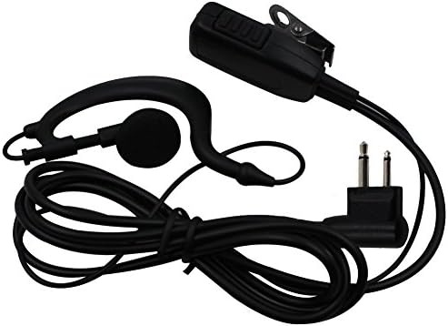 Tenq® Advanced G Shape Police Earpiece Headset PTT Mic for 2-pin Motorola Radio Cp040 Cp200 Xtni DTR Vl50