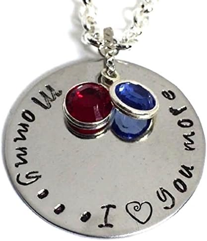 Mother's Day Personalized Necklace Mommy I Love You More Each Piece is Handcrafted