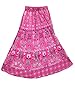 Indi Skirt- Women's Maxi Skirt Pink Printed Indian Cotton Long Skirts, Gift for Her