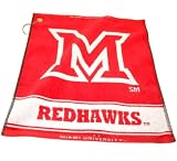 Miami (Ohio) RedHawks Woven Jacquard Golf Towel - Golf