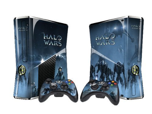 HALO WARS Protector Skin Decal Sticker for Xbox 360 Slim (1 piece for the game console & 2 pieces for 2 controllers)