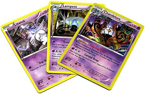 Pokemon Black & White Phantom Forces Chandelure Single Card Evolution Set #41, 42 & 43