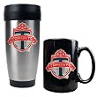 Toronto FC MLS Stainless Steel Travel Tumbler and Black Ceramic Mug Set - Primary Team Logo