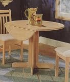 White-Washed Finish Solid Wood Drop Leaf Table By Acme Furniture