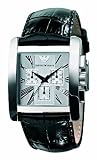Emporio Armani Gents Chronograph Black Leather Strap Watch :  emporio armani watches emporio armani chronograph gents