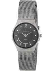 Skagen Womens 233XSTTM White Label Analog Display Analog Quartz Grey Watch