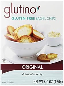 Glutino Gluten Free Bagel Chips, Original , 6-Ounce (Pack of 6)