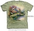 Thomas Kinkades Everett's Cottage Short Sleeved T-shirt in Adult Sizes