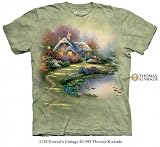 The Mountain Thomas Kinkade Everett's Cottage Adult Tee T-shirt