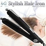 スタイリッシュヘアアイロン　１台で４約！！ダイヤル変更で ストレートアイロン カールアイロン ソバージュ ワッフル に変更