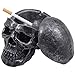 Spooky Human Skull Ashtray with Cover for Scary Halloween Decorations and Decorative Skulls & Skeletons Figurines As Gothic Smoking Room Decor Gifts for Smokers by Home-n-Gifts