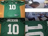 DESEAN JACKSON PHILADELPHIA EAGLES,CAL,CALIFORNIA BEARS,AUTHENIC JERSEY GREEN 50th ANNIVERSARY ,SIGNED,AUTOGRAPHED COA WITH PROOF