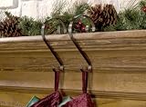 2-Piece Nickel Scroll Stocking Hanger Set