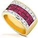 Jewelry : One of a Kind 1 3/5ctw Diamond & Ruby Band (GH/VS-SI) in 18k Gold