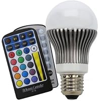 Chilitec LED Gl&uuml;hlampe E27 RGB mit Fernbedienung-5W, Abstrahlwinkel 120&deg;, AGL-Form