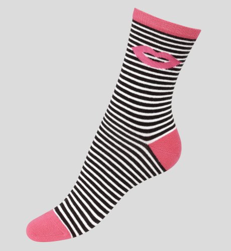 Stripe Lip Socks