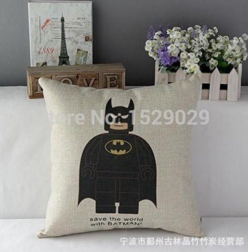 Super Heros Cartoon Pillow Cushion Cover Pillow Batman Figure by Prapada