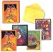 Laurel Burch [ASN34632] Greeted Note Card Assortment by Leanin' Tree - 12 cards featuring a full-color interior and colorful envelope