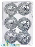 Ornaments - 6 Mirrored Disco Balls, Real Glass Mirrors!