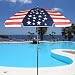 7.5 ft. Acrylic Patio Umbrella Aluminum Pole - US Flag / Ball Color: Beach Ball
