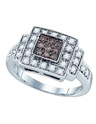 0.51CTW COGNAC DIAMOND FASHION RING