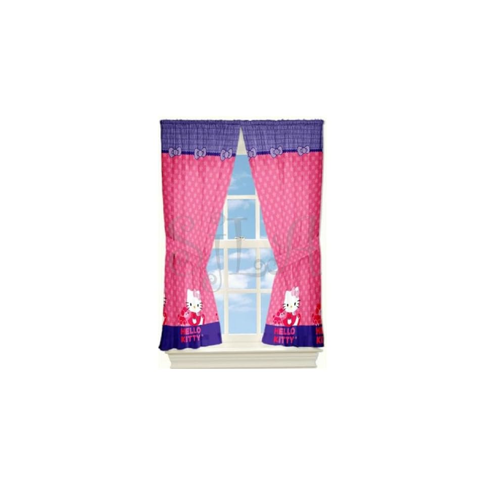 Hello Kitty Gardine 208 X 160cm Kinderzimmer Vorhang 2tlg Set On