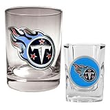 NFL Tennessee Titans Rocks Glass & Shot Glass Set - Primary Logo