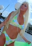 Waikiki Hawaiian Print Full Coverage Halter Swimwear Bra Top
